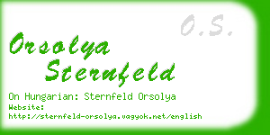 orsolya sternfeld business card